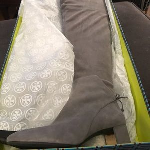 Tory Burch Grey OTK suede boots